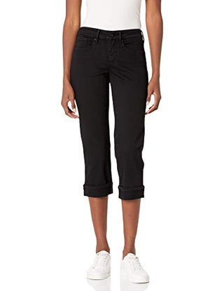 NYDJ Women's Marilyn Straight Crop Jeans Black Size 16