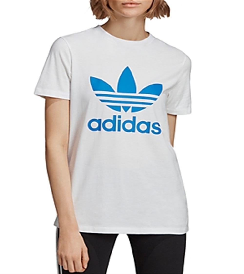 Camiseta Adidas Trefoil Feminina Branca Tamanho XS