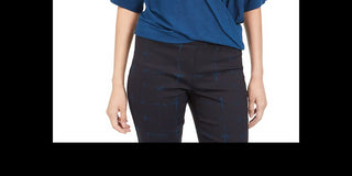 Blusa feminina Alfani com mangas curtas e cotovelo torcido, azul, tamanho pequeno e pequeno