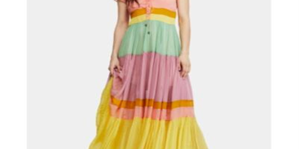 Vestido longo Hocus Pocus feminino da Free People, rosa, tamanho grande