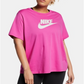 Camiseta Nike Sportswear Cotton Logo Feminina Rosa Tamanho GG