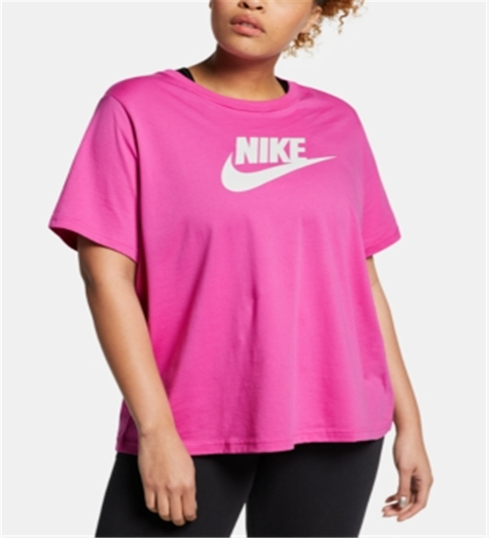 Camiseta Nike Sportswear Cotton Logo Feminina Rosa Tamanho GG