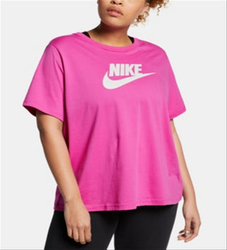 Camiseta Nike Sportswear Cotton Logo Feminina Rosa Tamanho GG