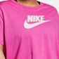 Camiseta Nike Sportswear Cotton Logo Feminina Rosa Tamanho GG