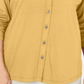 Karen Scott Blusa Feminina Mix Media com Botões Frontais, Amarela, Tamanho Grande