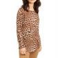 INC International Concepts Blusa feminina de manga comprida com estampa de chita Tahitian Tide, branca, tamanho pequeno