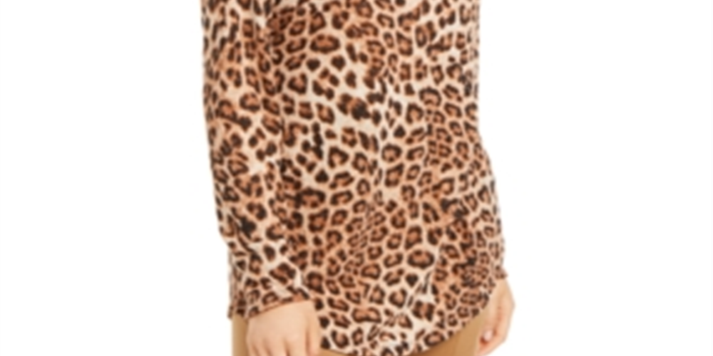 INC International Concepts Blusa feminina de manga comprida com estampa de chita Tahitian Tide, branca, tamanho pequeno