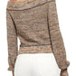 Suéter Sugar Rush Off the Shoulder com Verbena da Free People para mulheres - Marrom, tamanho M