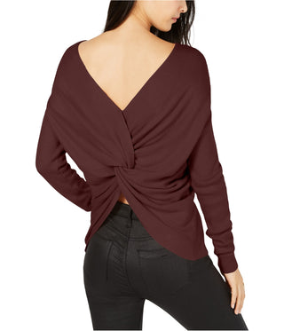 Suéter feminino Bar III Twist Back, marrom, tamanho GG