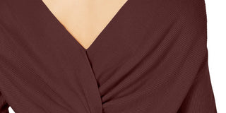 Suéter feminino Bar III Twist Back, marrom, tamanho GG