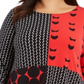 Túnica Alfani Feminina Plus Size Estampada Alta Baixa Vermelha Tamanho 0X