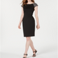 Vestido de coquetel Calvin Klein feminino com decote ombro a ombro, preto, tamanho 12