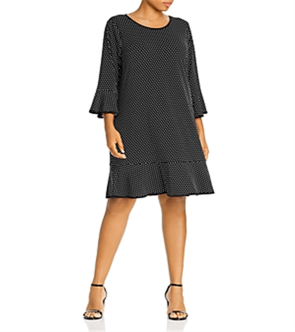 Vestido Mini Dot Founce Feminino Michael Kors Preto Tamanho 3X