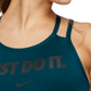 Sutiã esportivo Nike Dri Fit Just Do It Mid Impact feminino, verde, tamanho pequeno