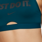 Sutiã esportivo Nike Dri Fit Just Do It Mid Impact feminino, verde, tamanho pequeno