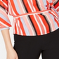 Blusa feminina listrada Bar III vermelha tamanho grande
