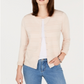 Cardigan texturizado feminino Charter Club rosa tamanho médio