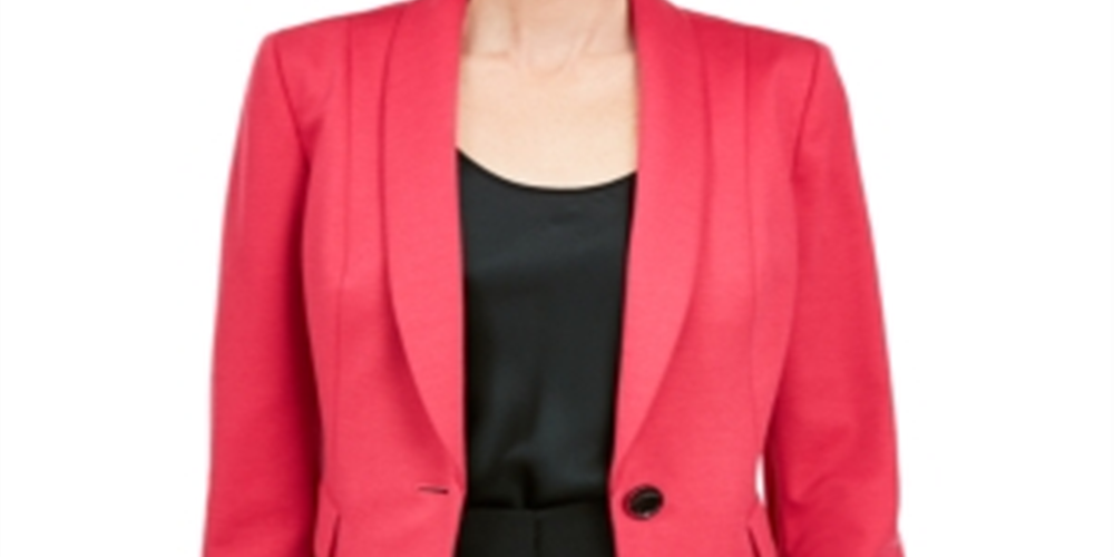 Kasper Feminino Petite Shawl-Collar Single-But Batom Rosa Tamanho 2P