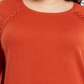Suéter feminino plus size com cadarço e acabamento em chevron, laranja, tamanho 3X, da Style &amp; Co