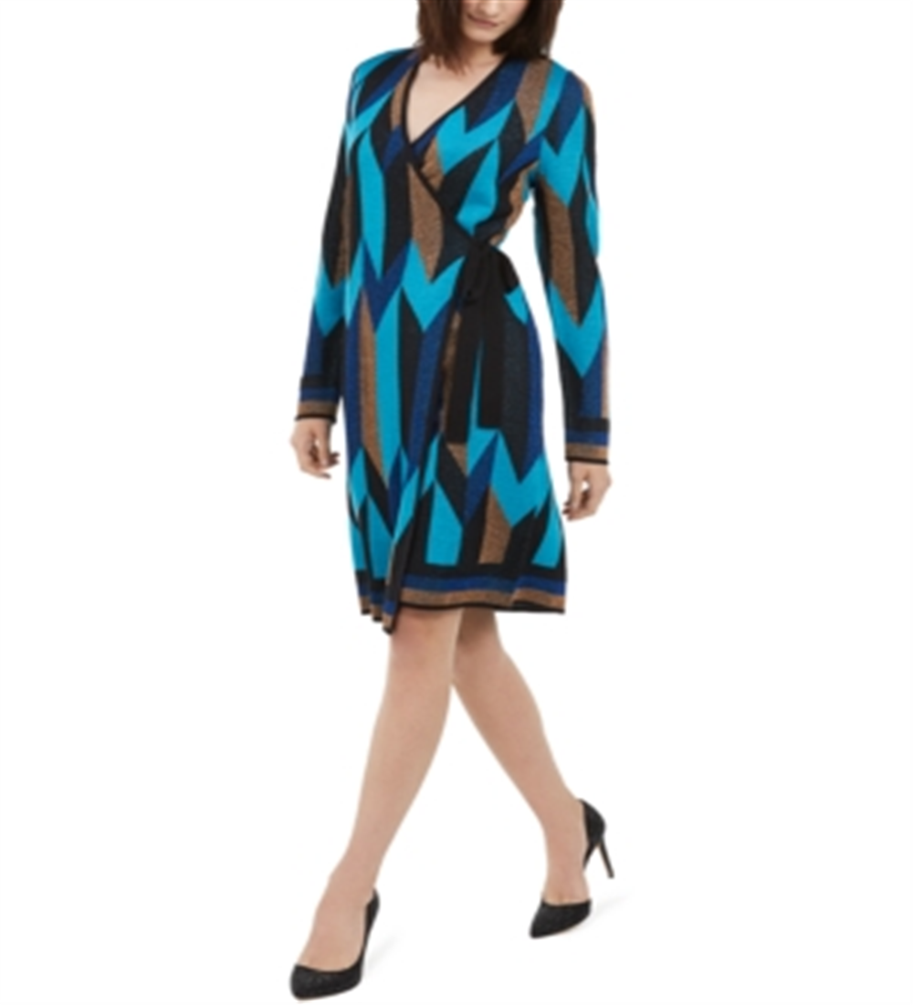 Vestido suéter envelope feminino INC International Concepts azul tamanho médio