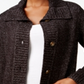 Karen Scott Cardigan Feminino com Botões Frontais Preto Tamanho Pequeno GG