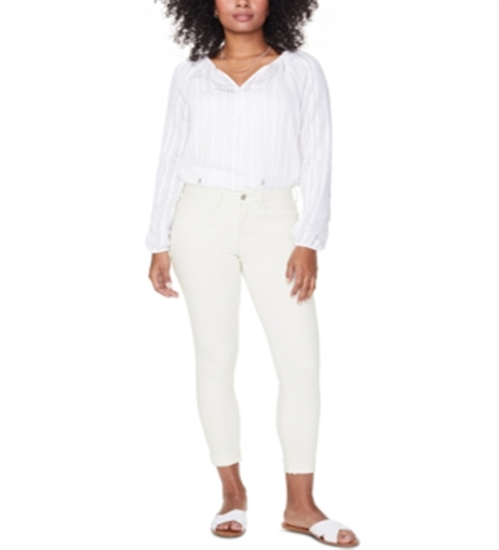 Calça jeans skinny Ami feminina NYDJ, branca, tamanho 10