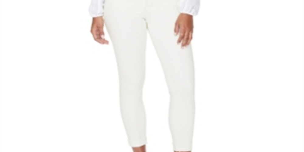 Calça jeans skinny Ami feminina NYDJ, branca, tamanho 10