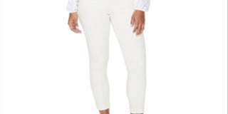 Calça jeans skinny Ami feminina NYDJ, branca, tamanho 10