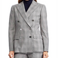 Ralph Lauren Blazer feminino xadrez Ryen Business abotoamento duplo cinza tamanho 8