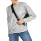 INC International Concepts Feminino Novo Heather Glitter Gola Redonda Manga Longa Casual Top Cinza Tamanho Grande