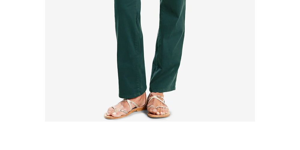 Calça jeans Levi's 505 reta feminina, verde, tamanho 18