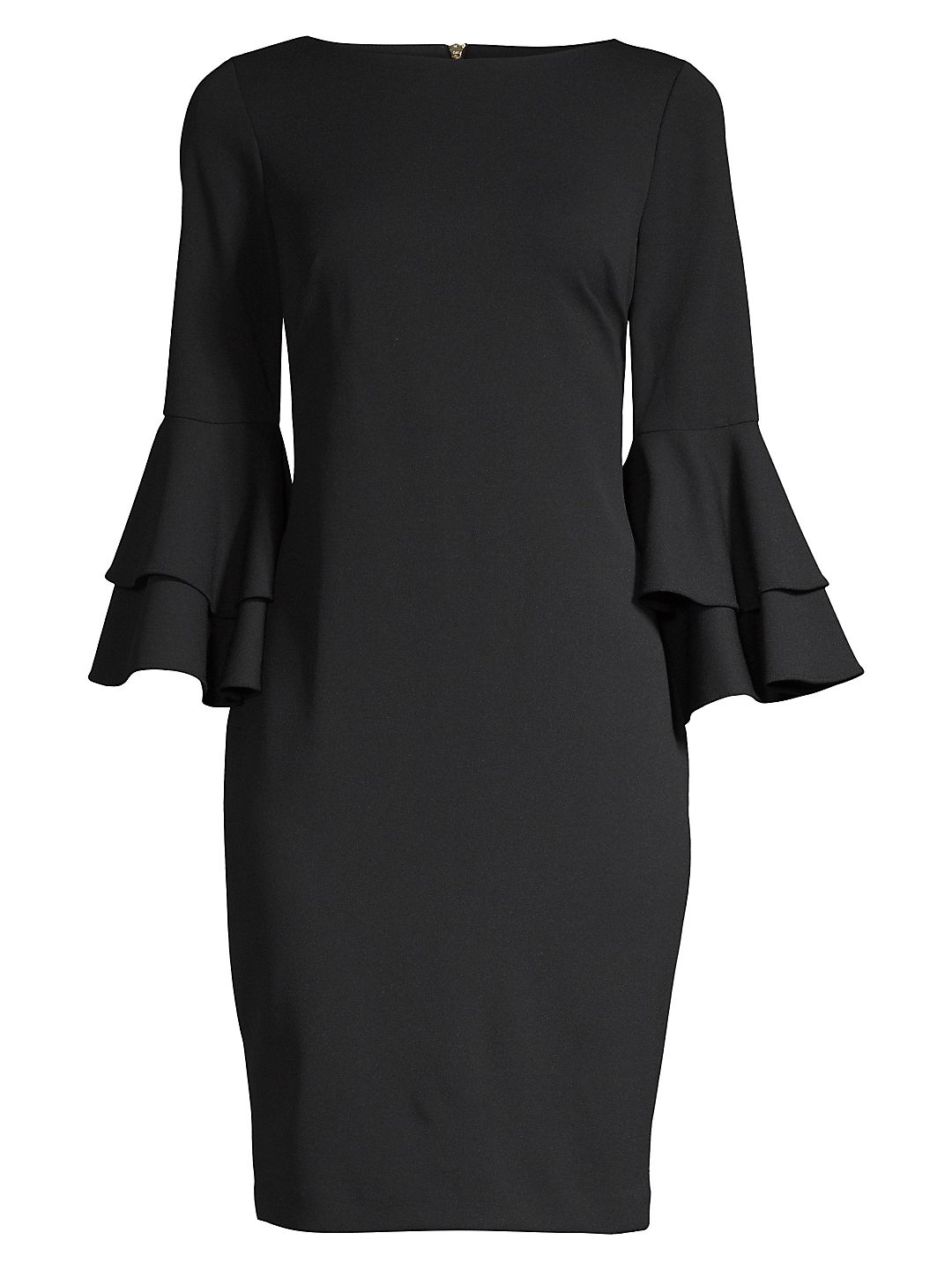 Vestido Calvin Klein Feminino Manga Sino Comprimento Joelho Preto Tamanho 2