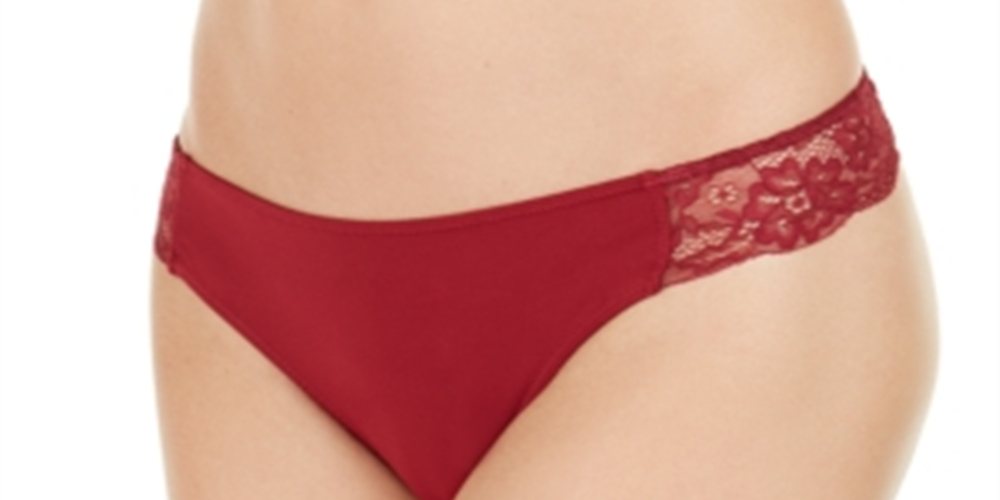 INC International Concepts Calcinha íntima feminina lisa para o dia a dia vermelha tamanho XX-G