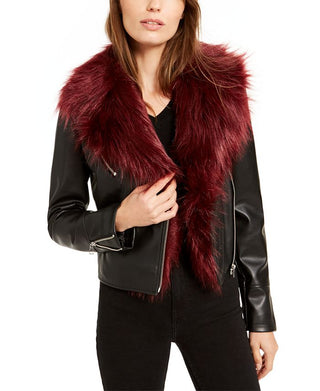 Casaco de couro sintético para motociclista feminino Bar III, preto, tamanho extragrande