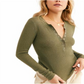 Exército Feminino Bloom Henley Verde Tamanho Médio da Free People