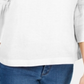Blusa feminina Charter Club de linho com manga sino, branca, tamanho X-S