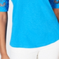 Calvin Klein Feminino Algodão Renda TrimTop Azul Tamanho X-Grande