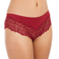 INC International Concepts Feminino Renda Acabamento Sólido Diário Hipster Vermelho Tamanho X-Grande
