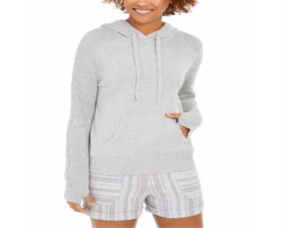 Suéter com capuz feminino Style &amp; Co cinza tamanho 2XL