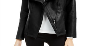 Blazer feminino Alfani com pelo sintético liso, preto, tamanho extragrande