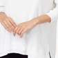 Top feminino com bainha em camadas Style &amp; Co, branco, tamanho grande