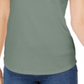Camiseta regata feminina Charter Club Supima Cotton com decote redondo, verde, tamanho grande