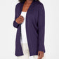 Karen Scott Cardigan Feminino de Algodão com Tachas e Frente Aberta Azul Tamanho XXG