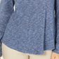 Blusa feminina com decote redondo estilo &amp; co, azul, tamanho pequeno G