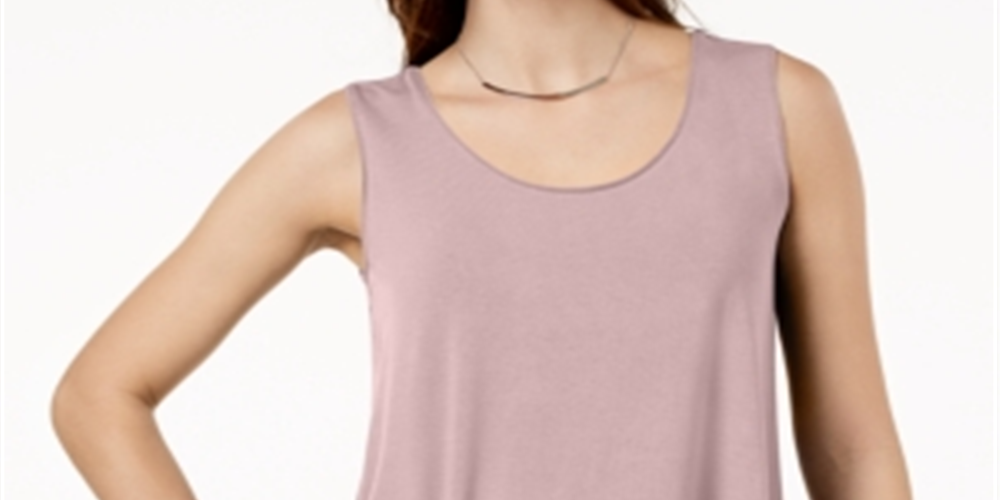 JM Collection Regata feminina com decote redondo, rosa, tamanho pequeno