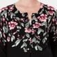 Karen Scott Cardigan Feminino Estampado Floral Preto Tamanho Pequeno P/M