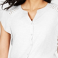 Camisa feminina sem mangas com ilhós Style &amp; Co, branca, tamanho XX-G
