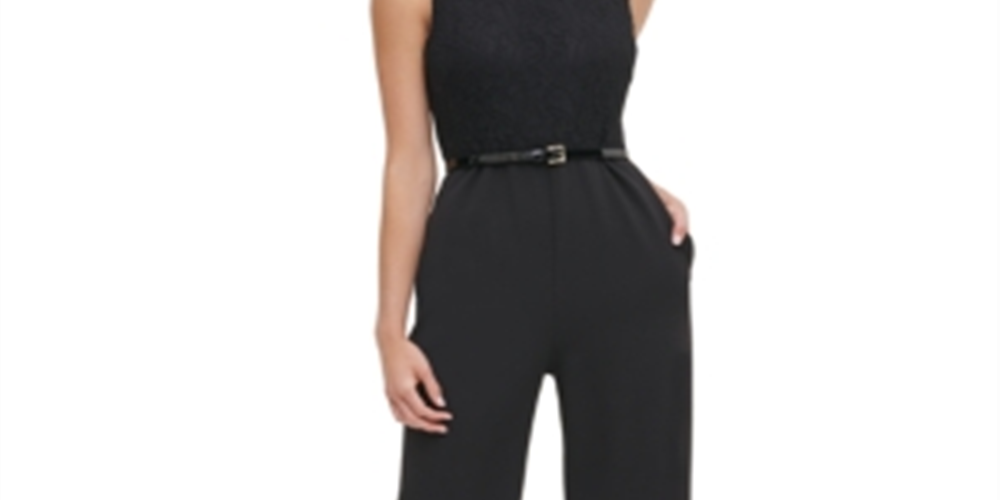 Macacão Tommy Hilfiger Feminino com Cinto de Renda e Crepe Scuba Rosa Tamanho 8