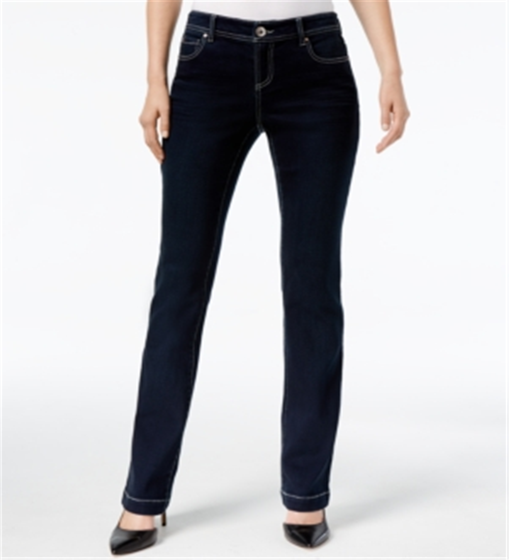 Calça jeans feminina Bootcut com 5 bolsos da INC International Concepts, azul, tamanho 4