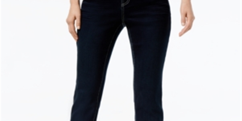 Calça jeans feminina Bootcut com 5 bolsos da INC International Concepts, azul, tamanho 4